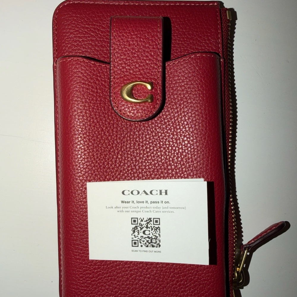 Coach Cherry Red Leather Wallet